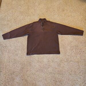 Tommy Bahama Shirt Mens Extra Large Island Soft Pullover Zip Supima Cotton